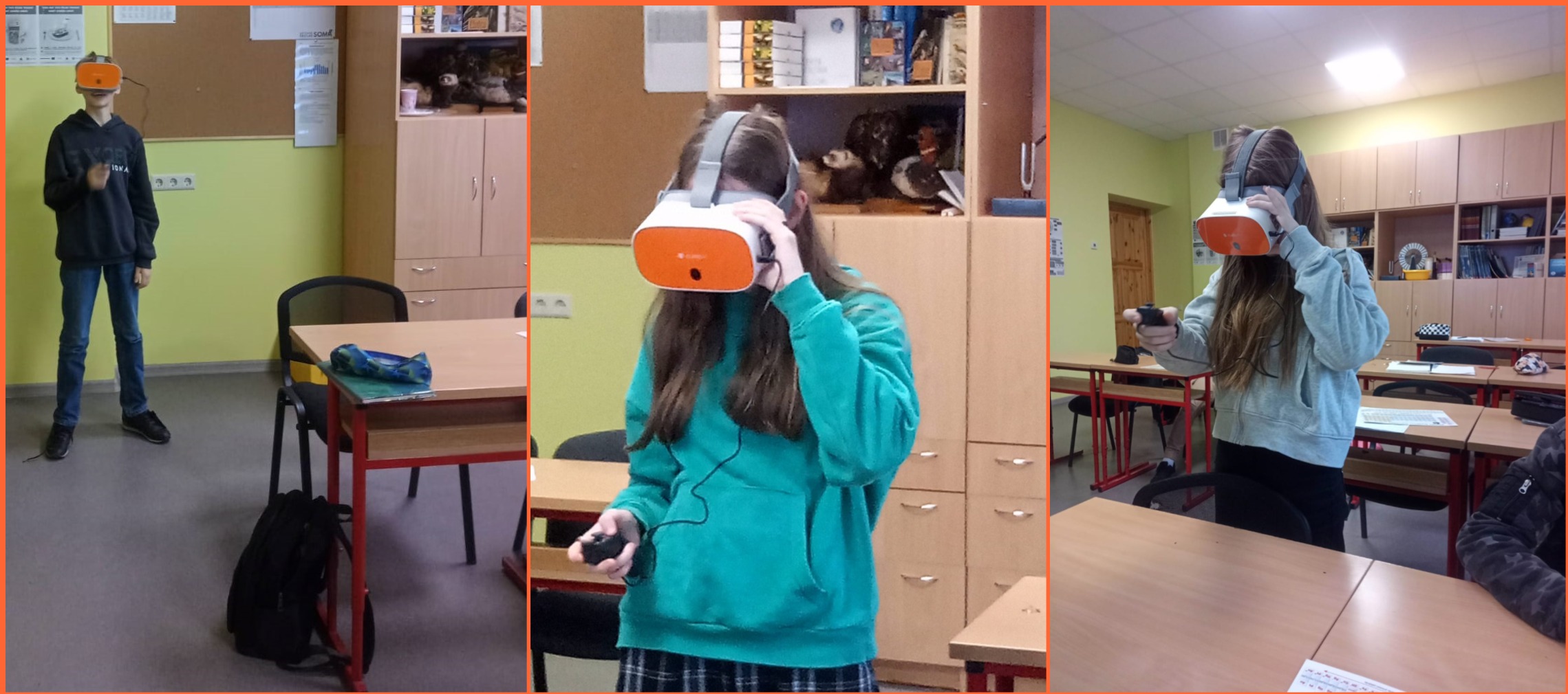 Read more about the article 8.klases skolēni apgūst Atomu uzbūvi, izmantojot virtuālo realitāti – ClassVR brilles.