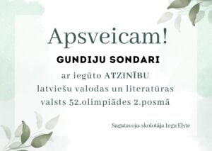 Read more about the article Apsveicam!