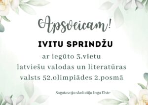 Read more about the article Apsveicam!