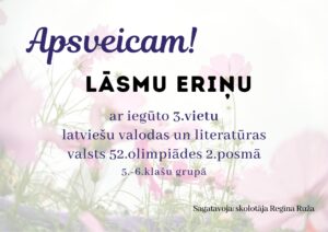 Read more about the article Apsveicam!