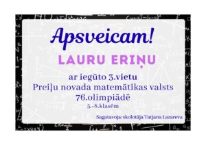 Read more about the article Apsveicam!