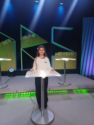 Una Rimša piedalījās "Gudrs, vēl gudrāks" 5. klašu pusfinālā